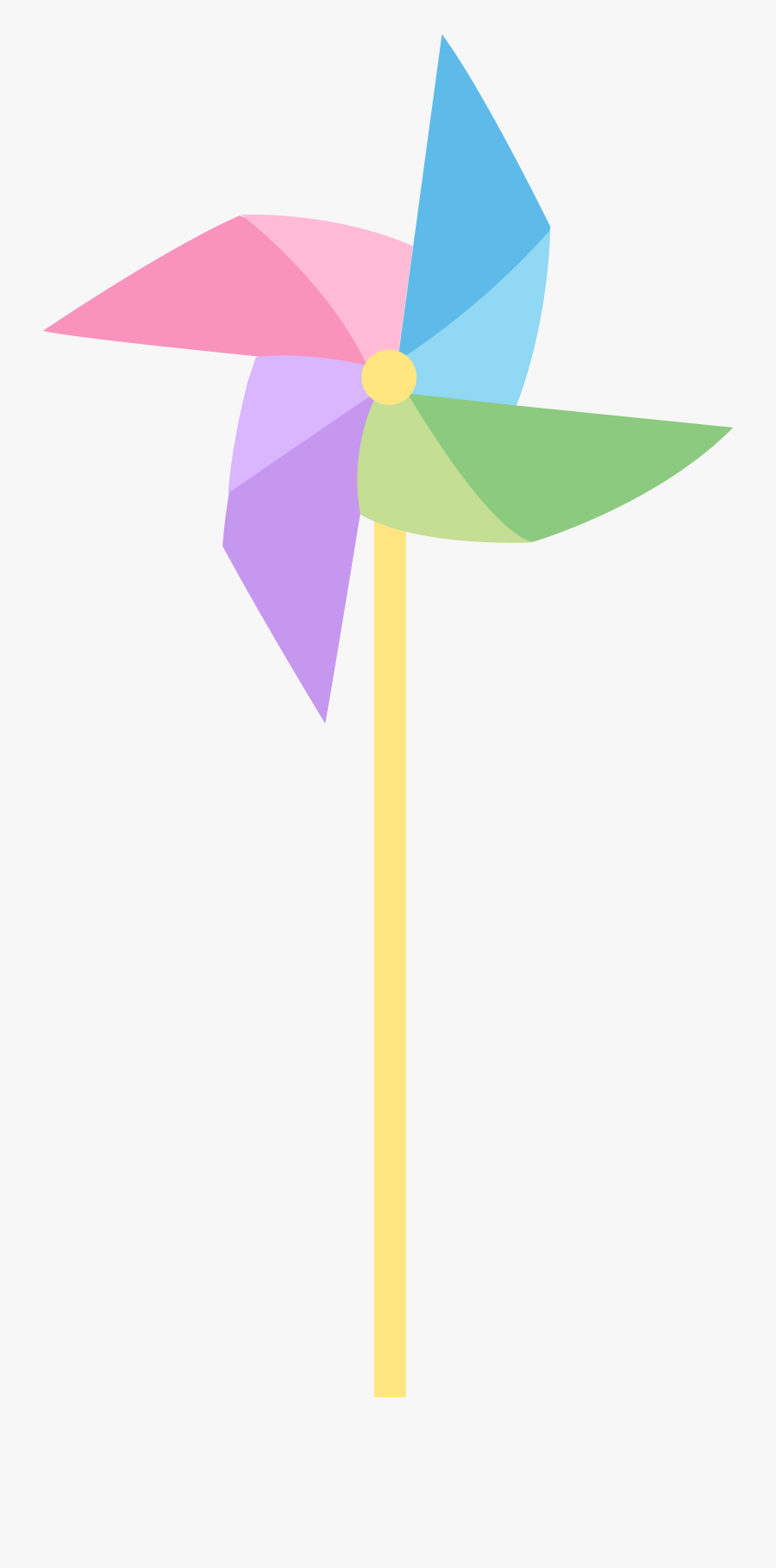 Pastel Colored Pinwheel - Cute Pinwheel Clipart, Transparent Clipart