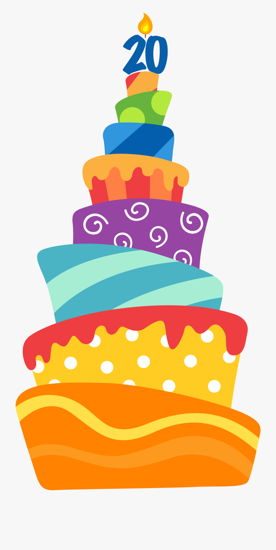 Clip Art Th Lynn Meadows - 20th Birthday Cake Png, Transparent Clipart