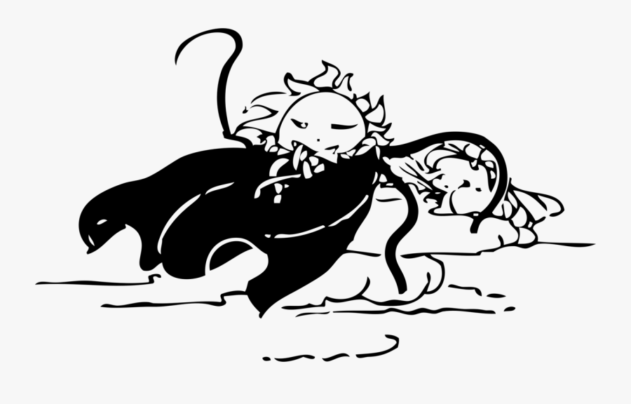 Sun Wind And Cloak - Clip Art, Transparent Clipart