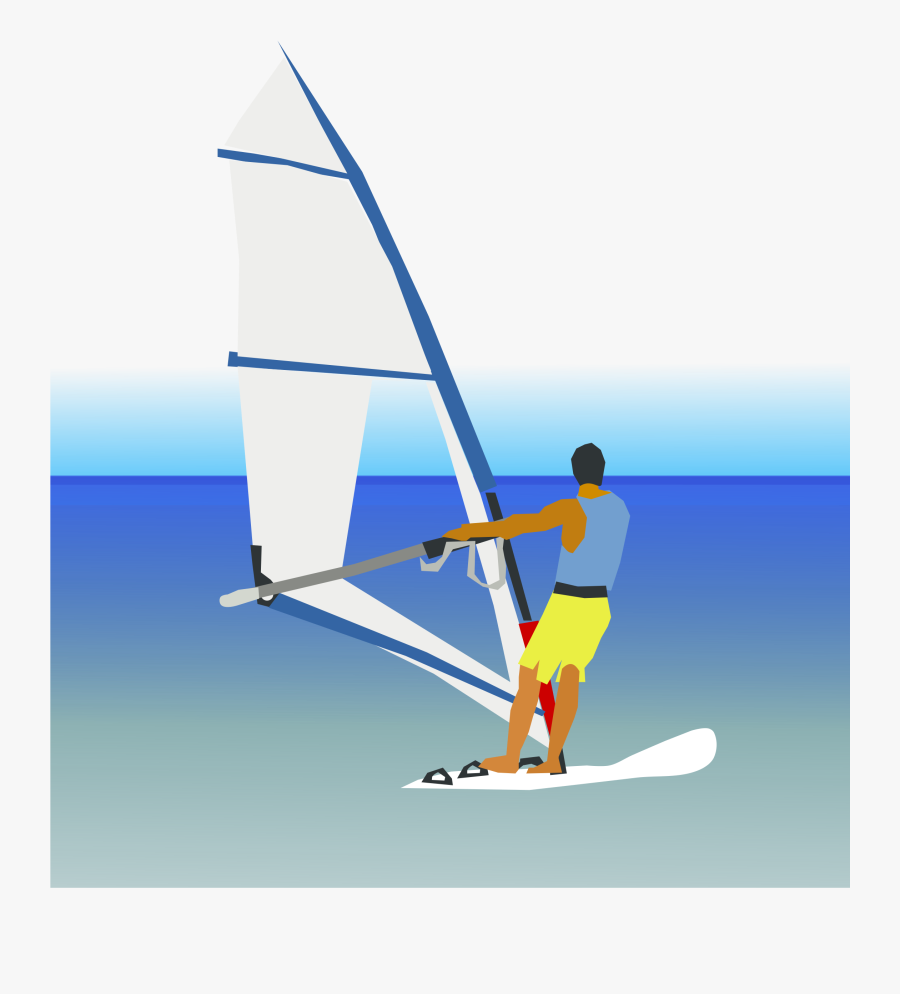 Graphic Transparent Sail Clipart Wind Surfing - Wind Surfing Clipart, Transparent Clipart