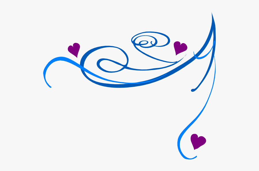 Decorative Swirl Blue Clip - Invitation Design Png, Transparent Clipart