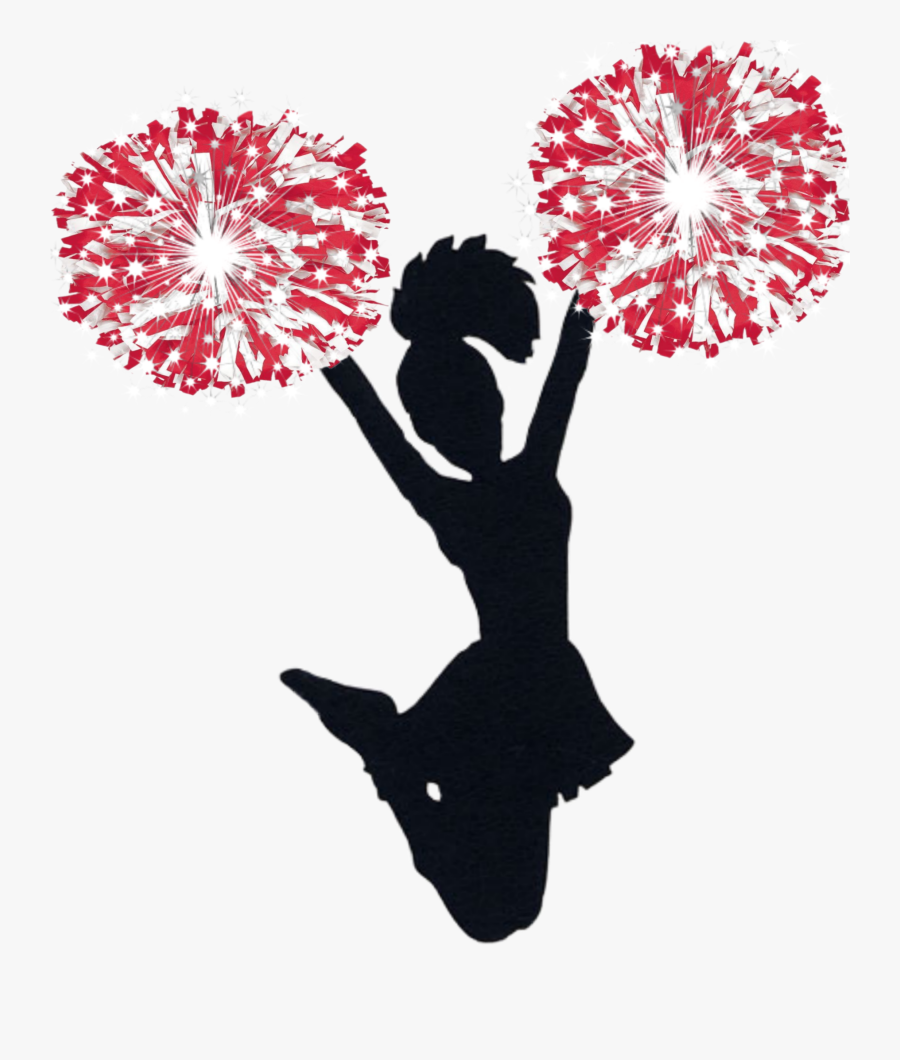 Transparent Cheerleader Clip Art - Cheerleader Silhouette, Transparent Clipart