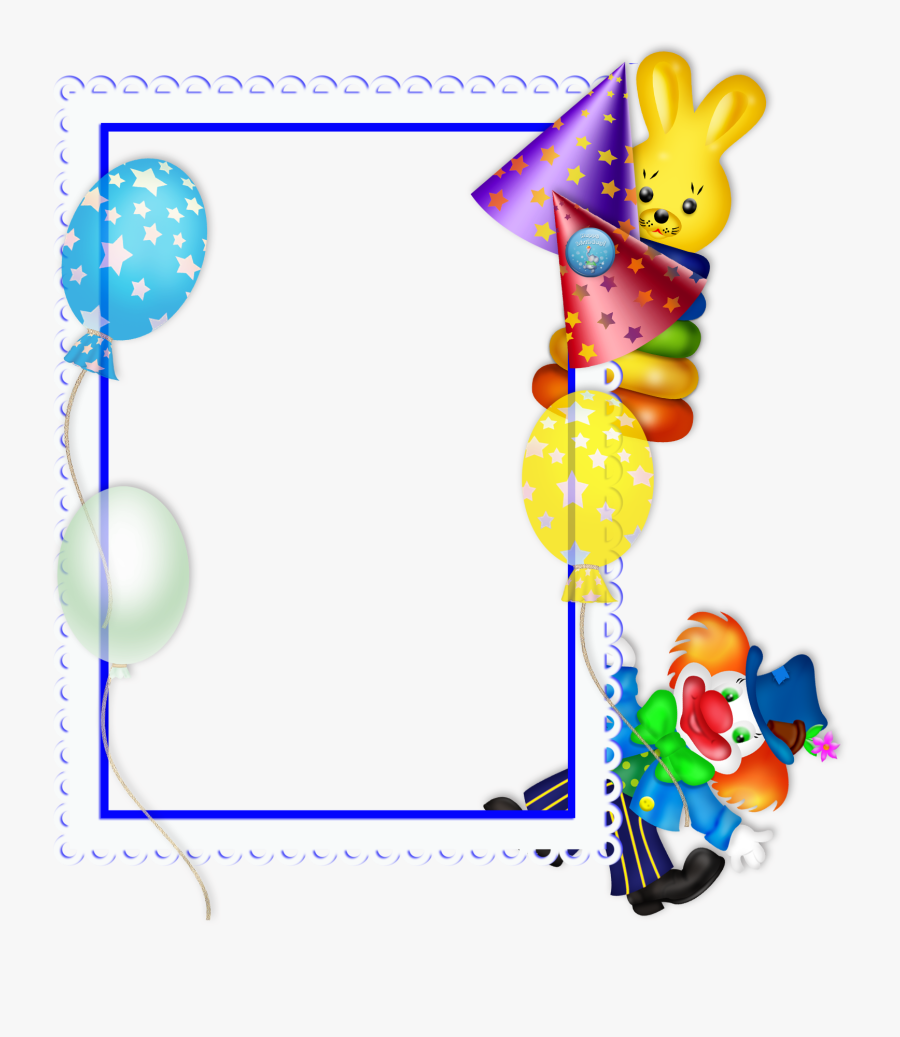 Clip Art Birthday Party Border - Birthday Photo Frame Png, Transparent Clipart