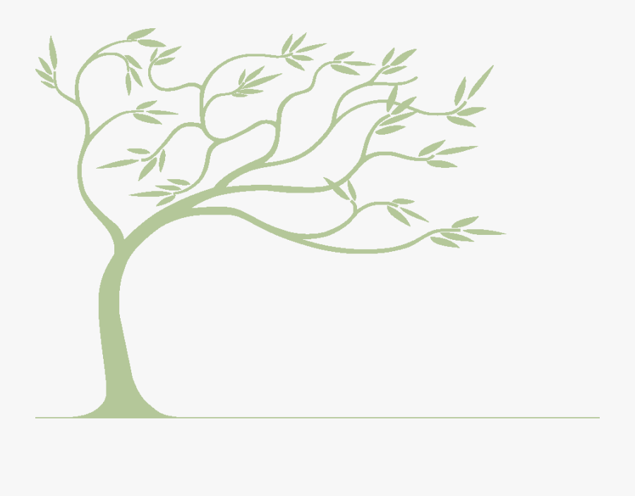 Tree Backgrounds Group Clipart Transparent Library - Willow Tree Bending In The Wind, Transparent Clipart