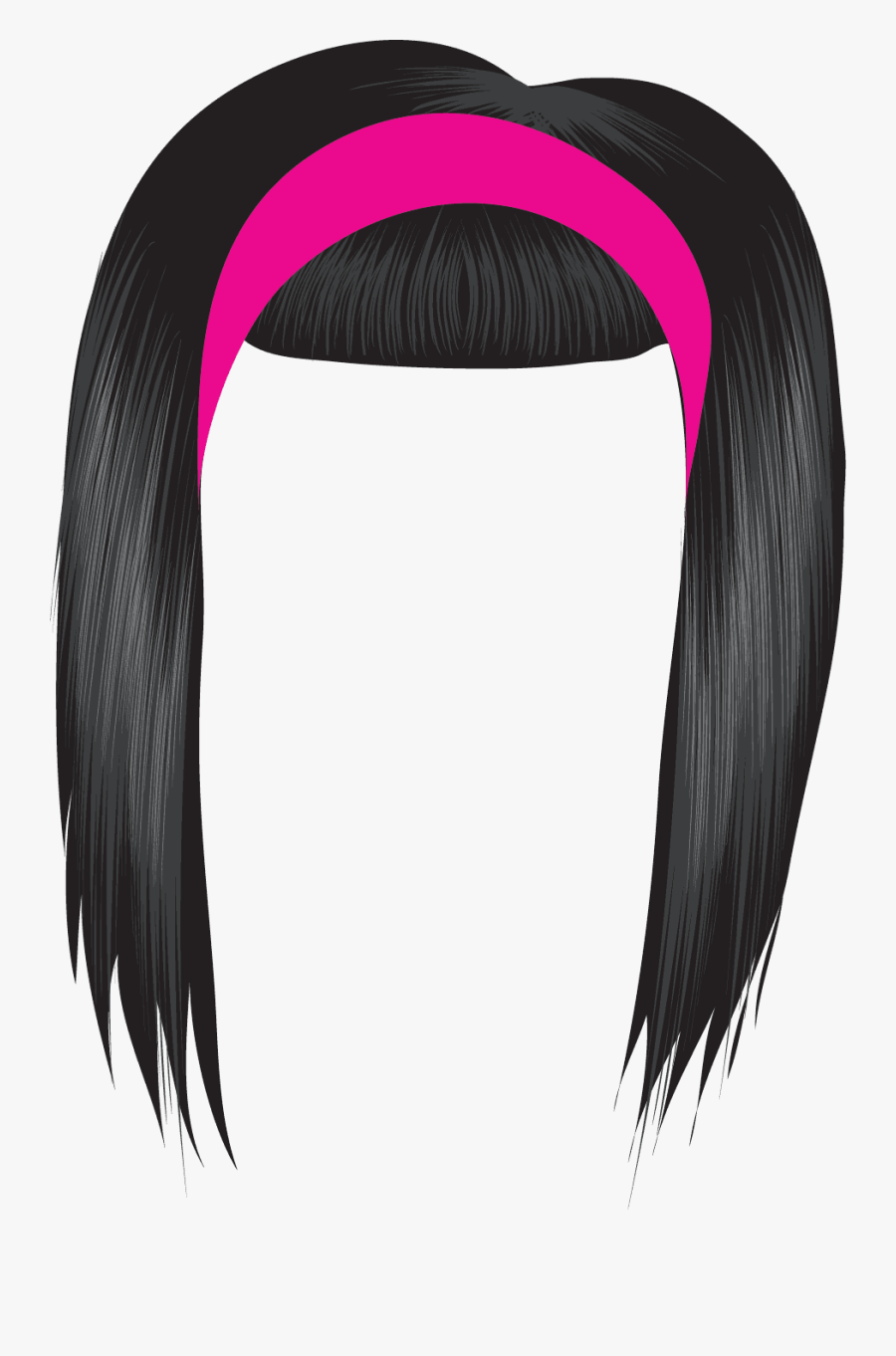Black Hair Clipart Free Clipa - Girl Hair Clipart, Transparent Clipart