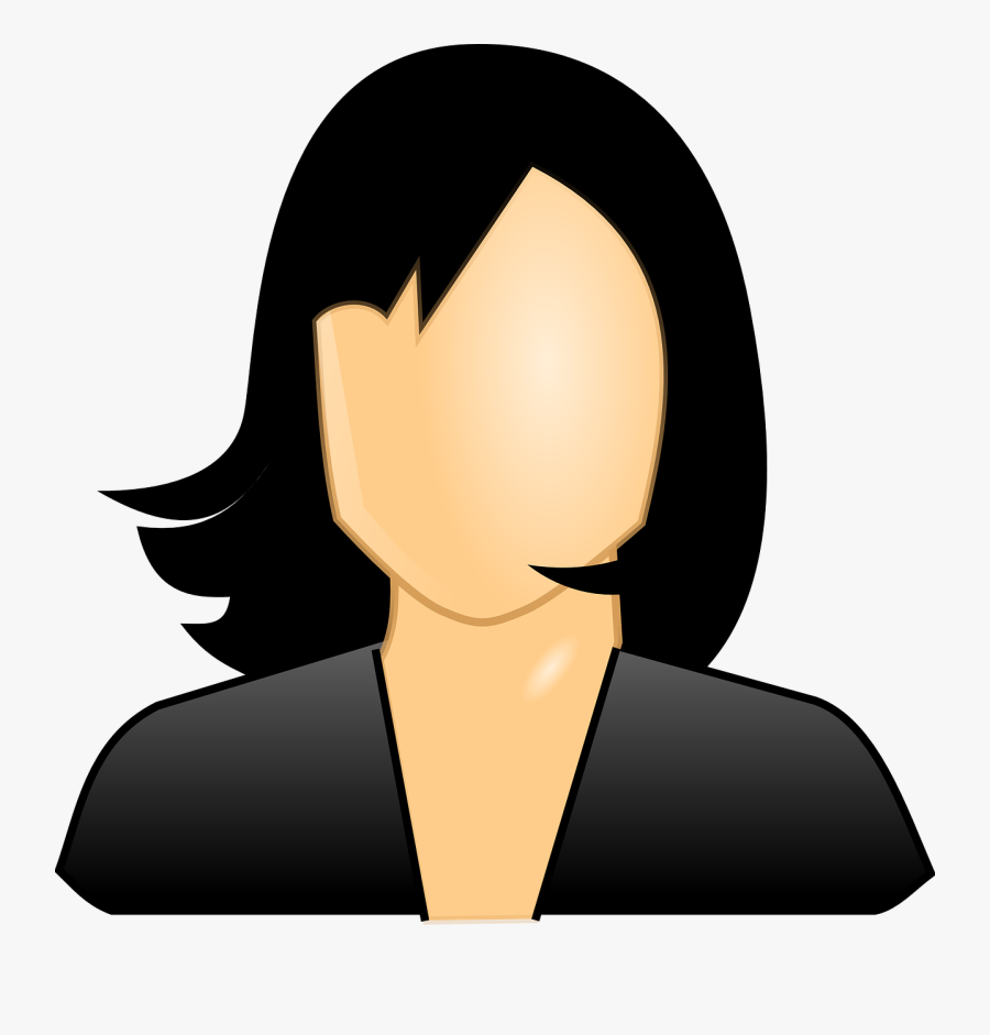 Black - Hair - Clipart - Black Hair Clipart, Transparent Clipart