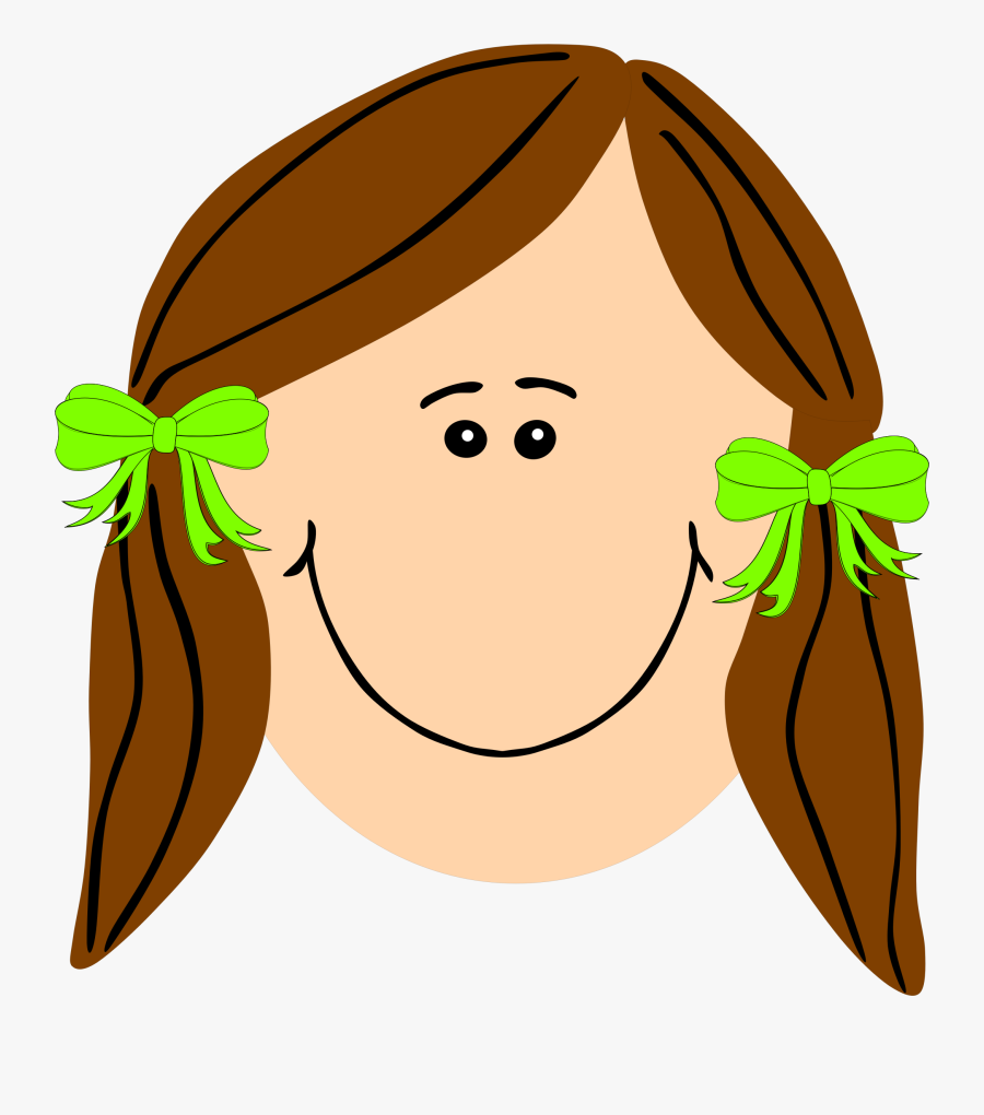 Clipart Of Hair, Straight And Girl With - Cartoon, Transparent Clipart