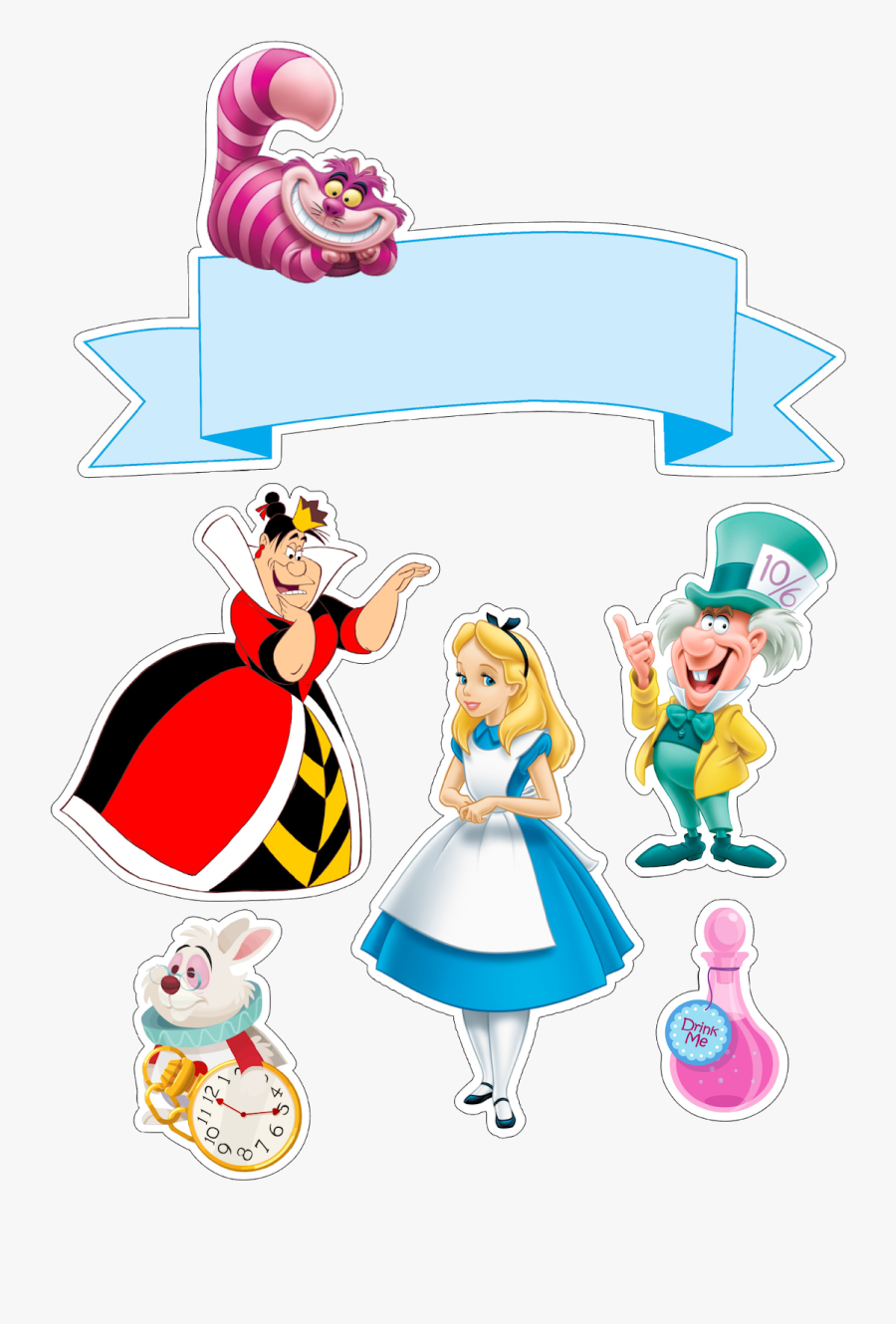 Transparent Alice In Wonderland Clip Art - Alice And Mad Hatter Cartoon, Transparent Clipart