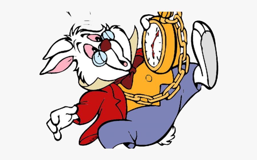 Alice In Wonderland Clipart White Rabbit - Alice In Wonderland White Rabbit Coloring, Transparent Clipart