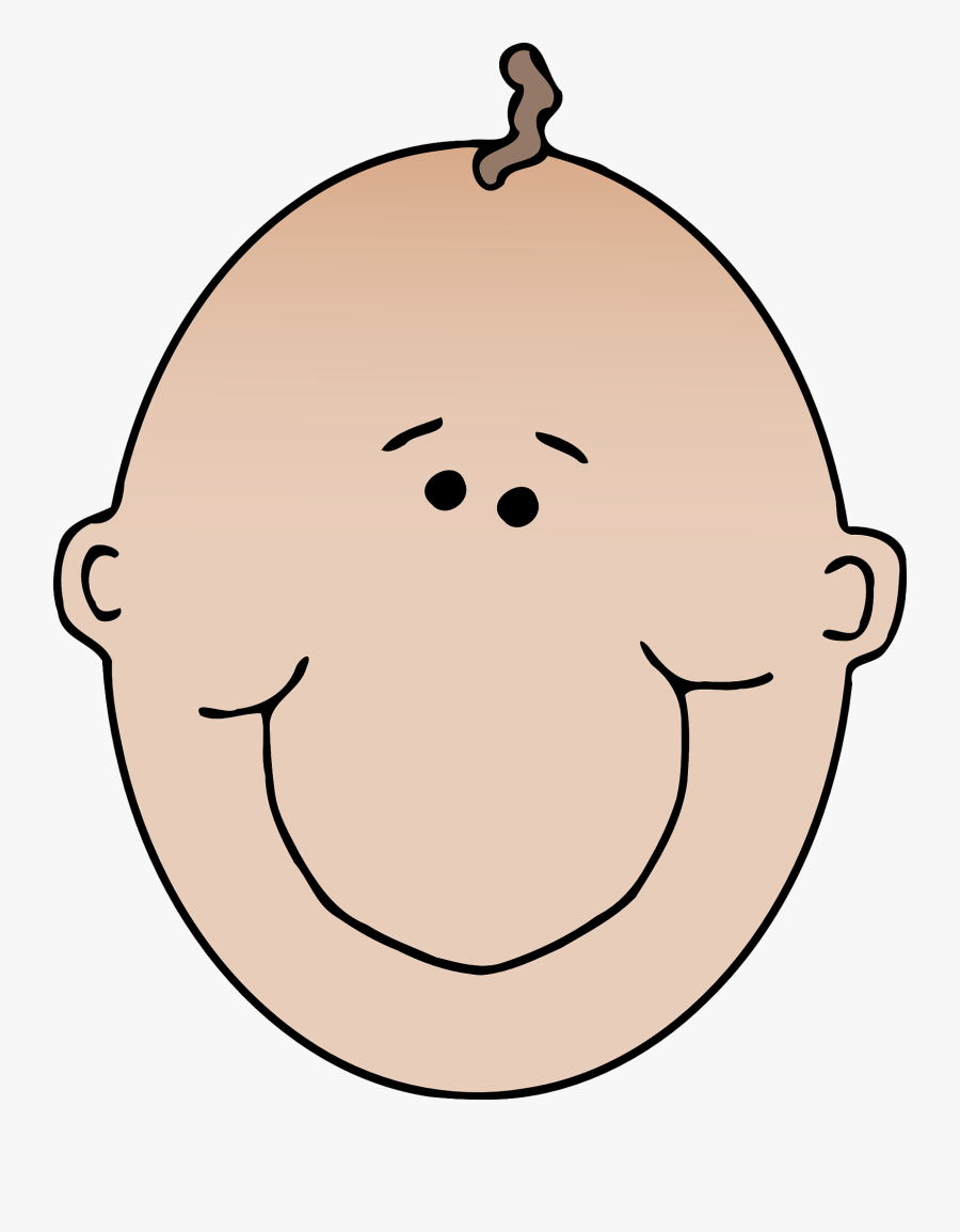 No Hair Clipart - Baby Clipart Face, Transparent Clipart