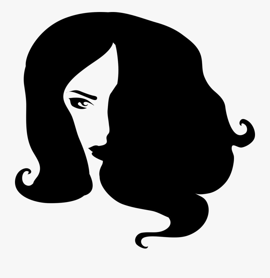Woman Black Hair Clip Art - Woman Graphics, Transparent Clipart