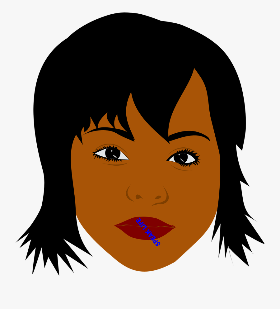 Black Hair Woman Afro Clip Art - Mothers Day Card For African American, Transparent Clipart