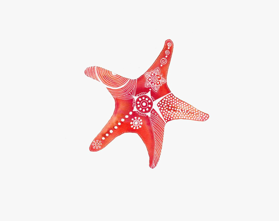 Drawing Painting Shopping Clip Art - Watercolour Art Starfish, Transparent Clipart