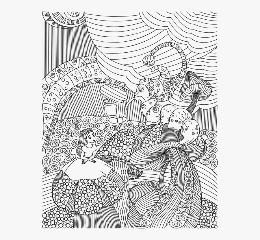 Alice In Wonderland Book Pics Black And White, Transparent Clipart