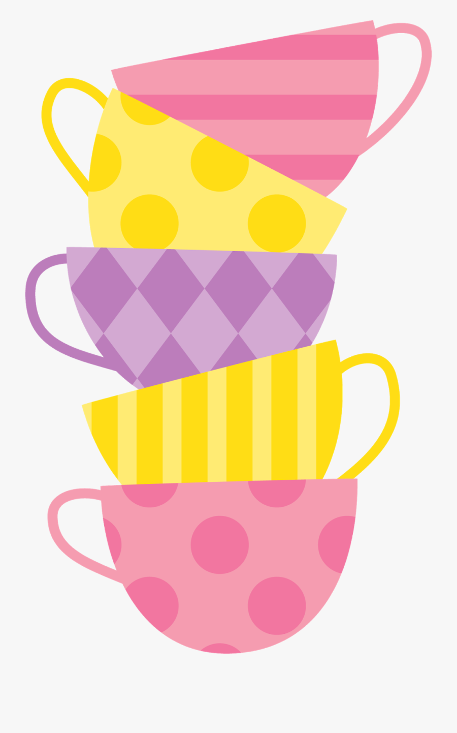 Minus Say Hello And - Alice In Wonderland Tea Cups Clipart, Transparent Clipart