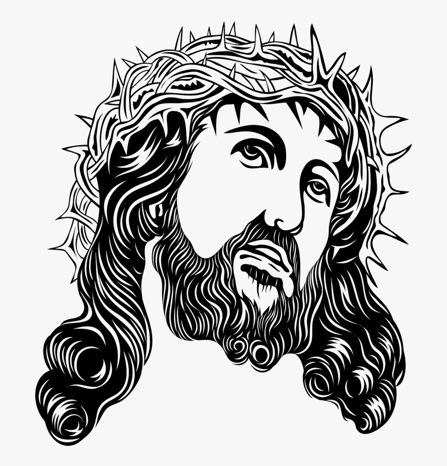 Crown On Head Hair Clipart - Jesus Christ Png Transparent, Transparent Clipart