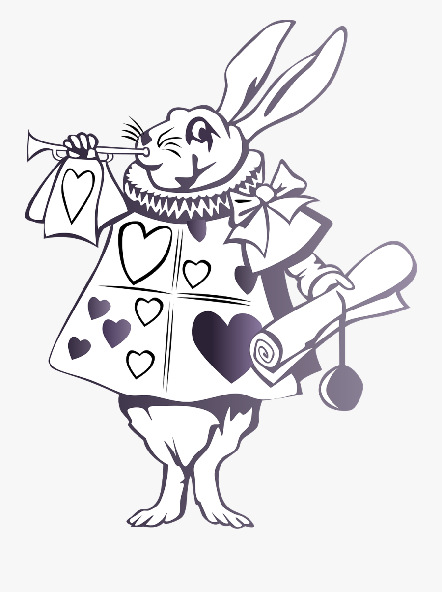 White Rabbit Alice"s Adventures In Wonderland The Mad - Alice In Wonderland White Rabbit Drawing, Transparent Clipart