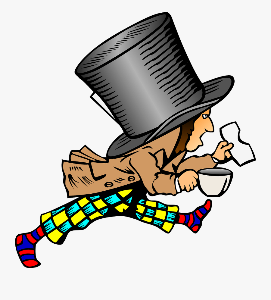 Mad Hatter 28758 - Mad Hatter Hat Label, Transparent Clipart