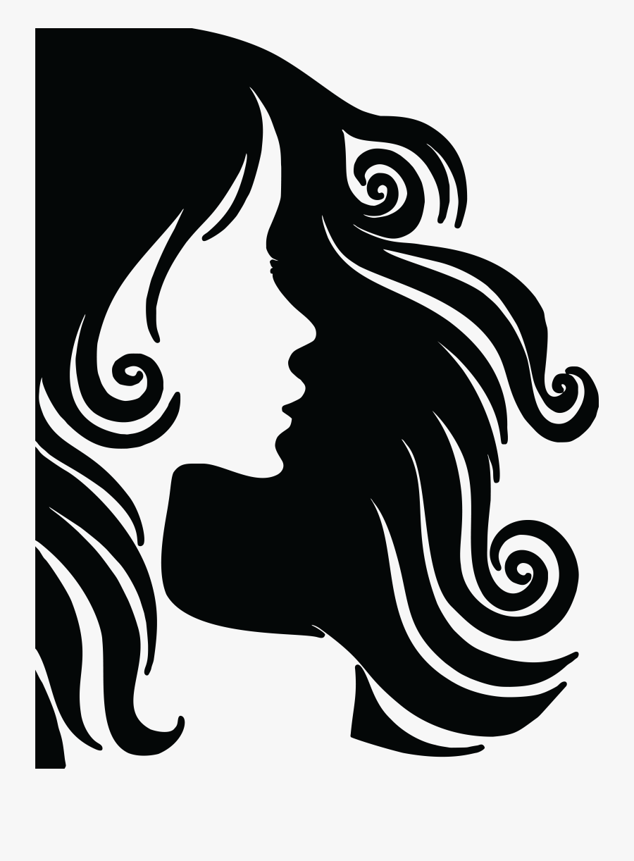 28 Collection Of Hair Clipart Png - Female Hair Silhouette Png, Transparent Clipart