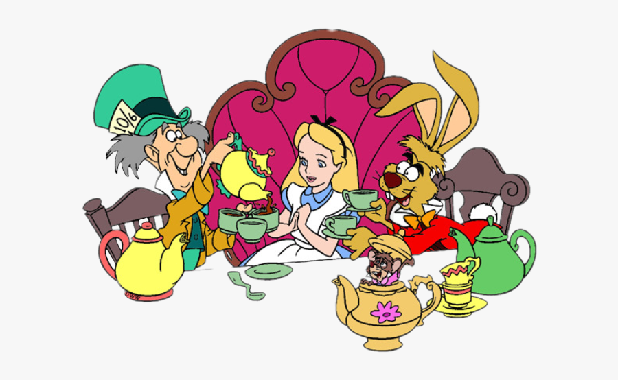 Clip Art Alice In Wonderland Tea Party - Mad Hatters Tea Party Clipart, Transparent Clipart