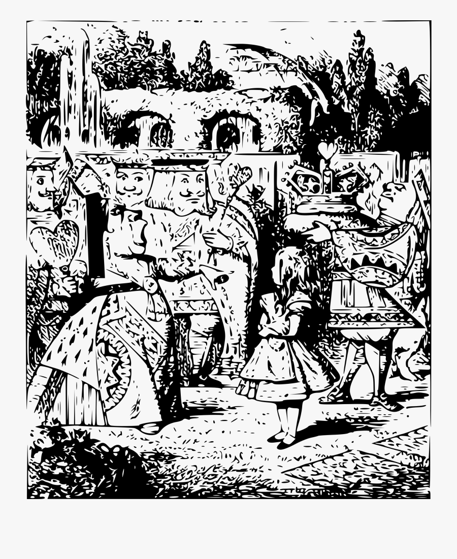 Alice In Wonderland Clip Arts - Alice In Wonderland Original Illustrations Queen Of, Transparent Clipart