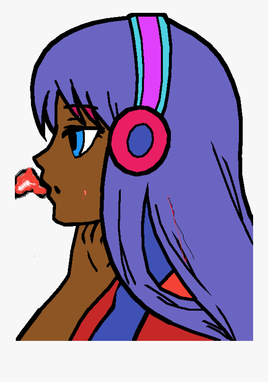 Bubble Gum Girl - Anime Girl Hair Base, Transparent Clipart