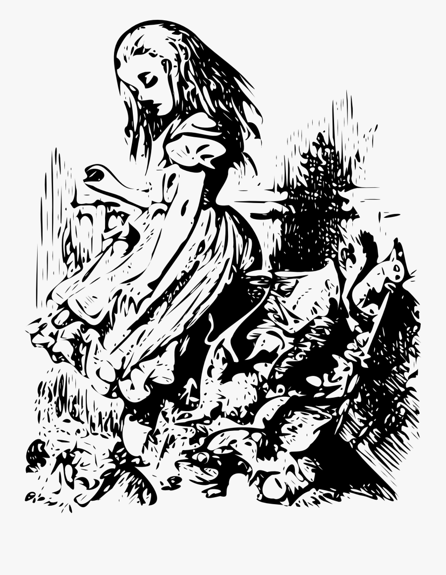 Alice In Wonderland Original Artwork, Transparent Clipart