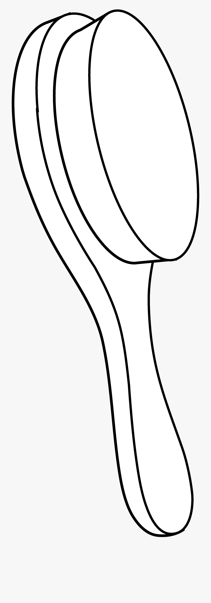 Hair Clipart Black And White - Hair Brush Line Drawing, Transparent Clipart