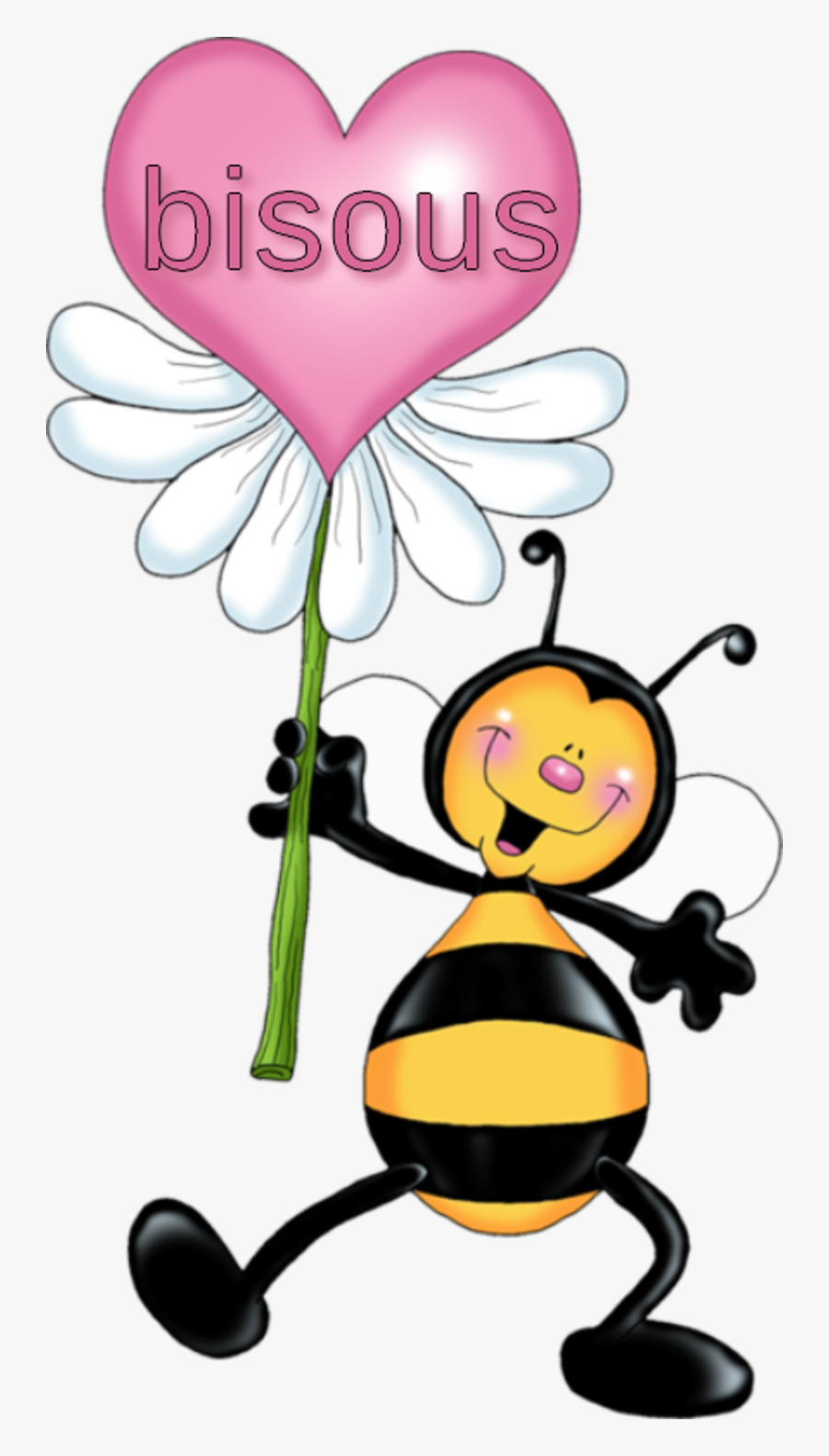 Love Clipart Bumble Bee - Valentine's Day Bee Clipart, Transparent Clipart