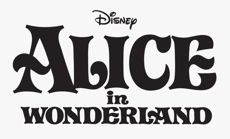 Clip Art File Logo Black Svg - Alice In Wonderland Disney Logo, Transparent Clipart