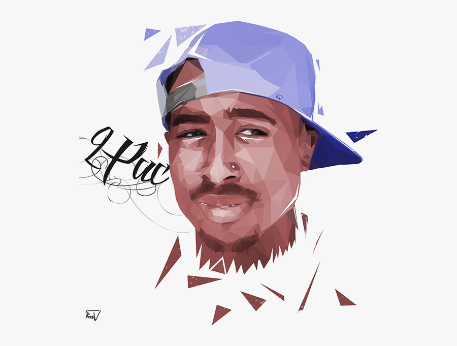 Hair,clip Art,graphic Design,sketch,fictional Character - Tupac Shakur, Transparent Clipart