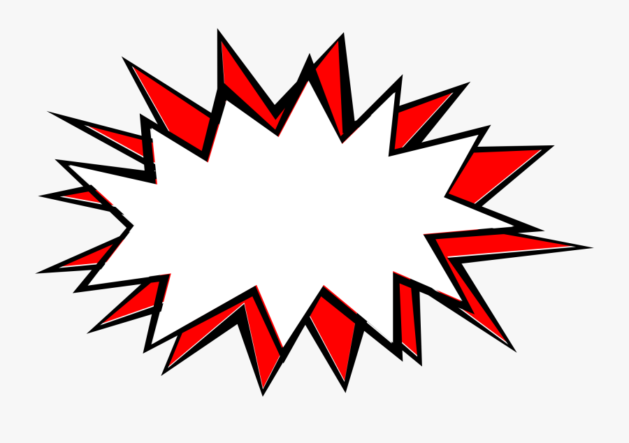 Drawn Bubble Explosion - Transparent Background Comic Bubble Vector, Transparent Clipart