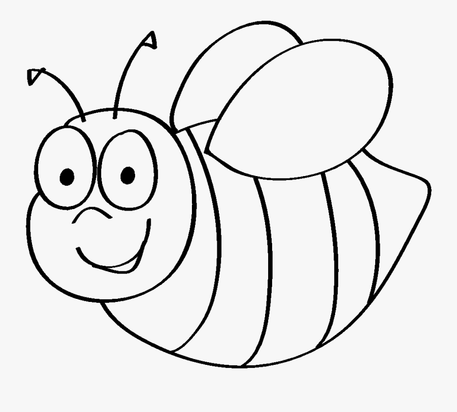 Transparent Bumble Bee Clip Art - Bumble Bee To Colour, Transparent Clipart