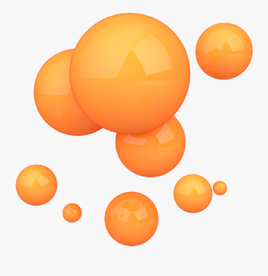 Bubble Clipart Orange - 3d Shape Vector Png, Transparent Clipart