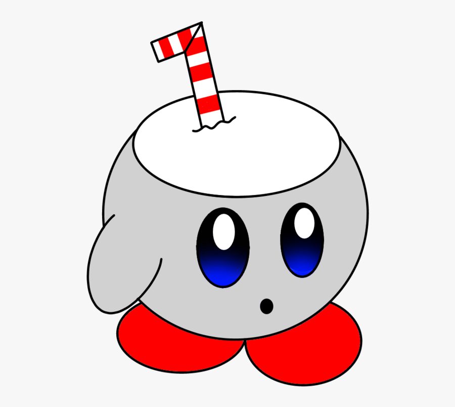 If Kirby Ate Cuphead - Cartoon, Transparent Clipart