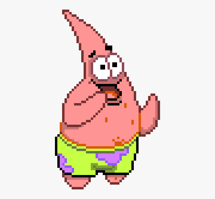 Patrick Star Minecraft Pixel Art, Transparent Clipart