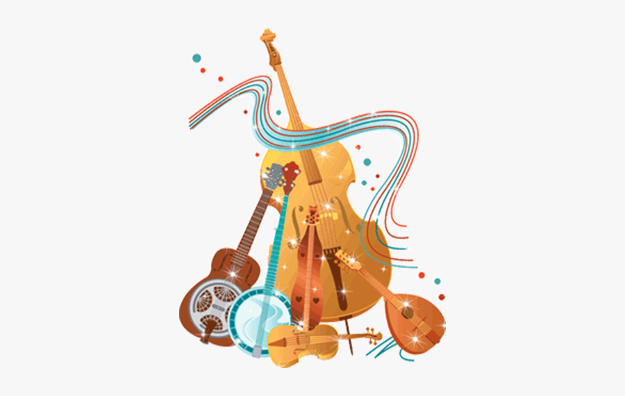 Musical Instrument Clip Art - Bluegrass Music Instruments Clipart, Transparent Clipart