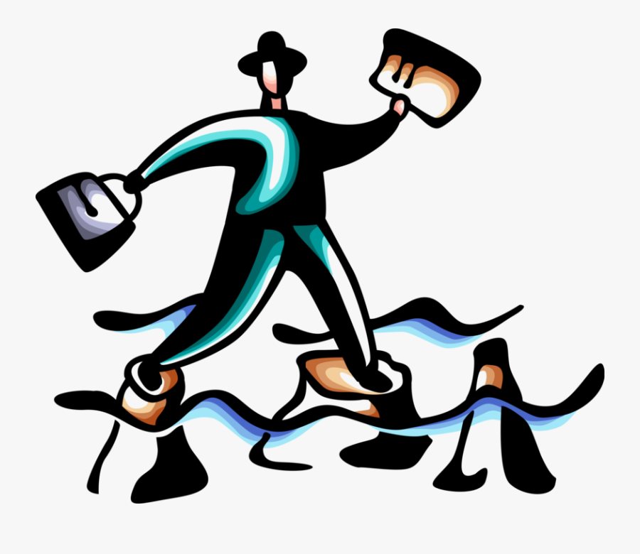 Vector Illustration Of Businessman In Difficult Situation, Transparent Clipart