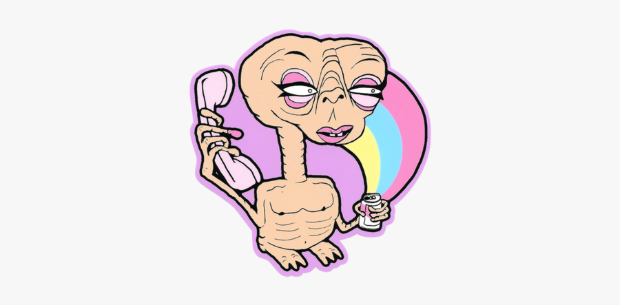 Et Call Me Sticker - Cartoon, Transparent Clipart