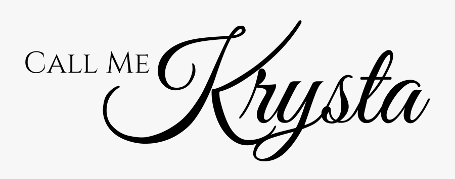 Call Me Krysta - Calligraphy, Transparent Clipart