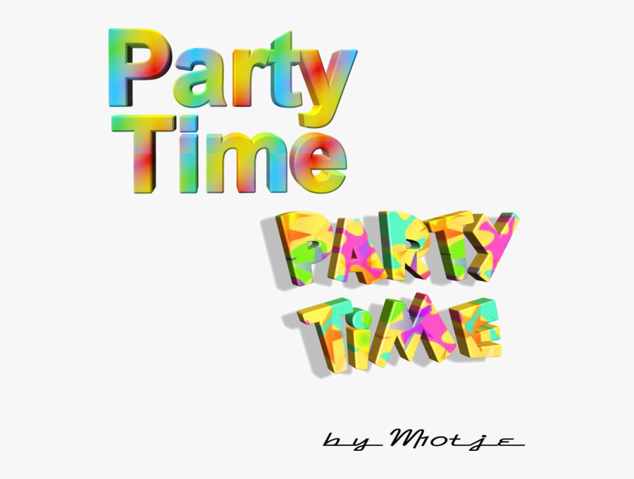 Party Time 3d, Transparent Clipart
