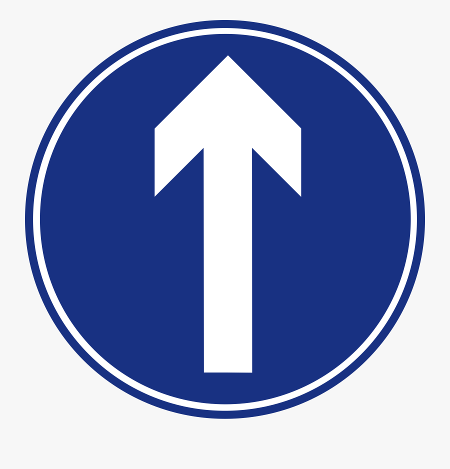 Road Svg Straight Line - Straight Ahead Road Sign, Transparent Clipart