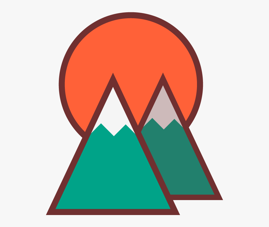 Moutain Vector Red Mountain - Red Mountains Cartoon Png, Transparent Clipart