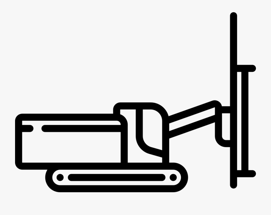 Boring Machine - Boring Machine Silhouette, Transparent Clipart