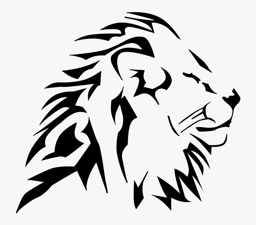 Free Lion Line Drawing Download Free Clip Art Free - Lion Head Vector Png Transparent, Transparent Clipart