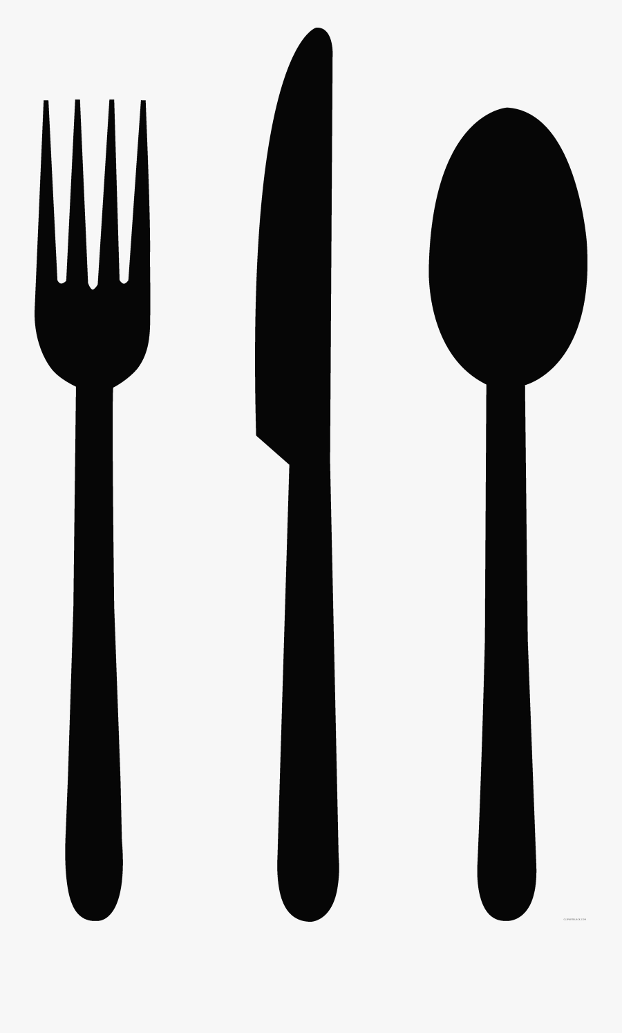 Knife Cutlery Fork Spoon Clip Art - Silhouette Fork And Knife Png, Transparent Clipart