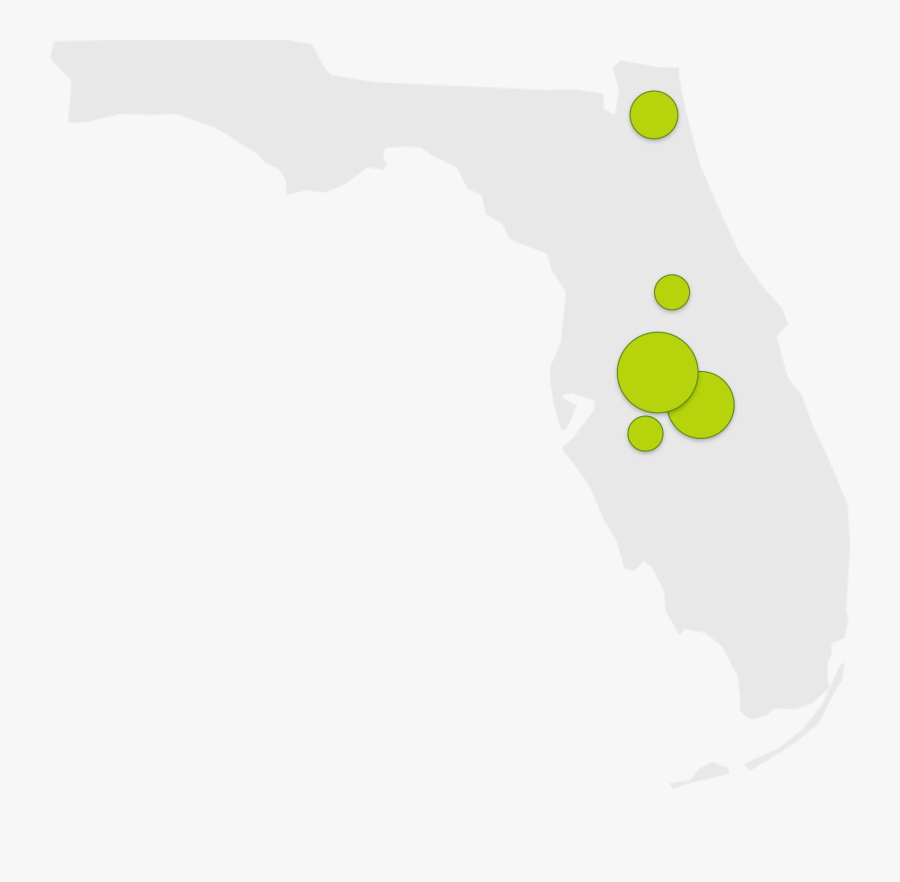 White Map Of Florida, Transparent Clipart