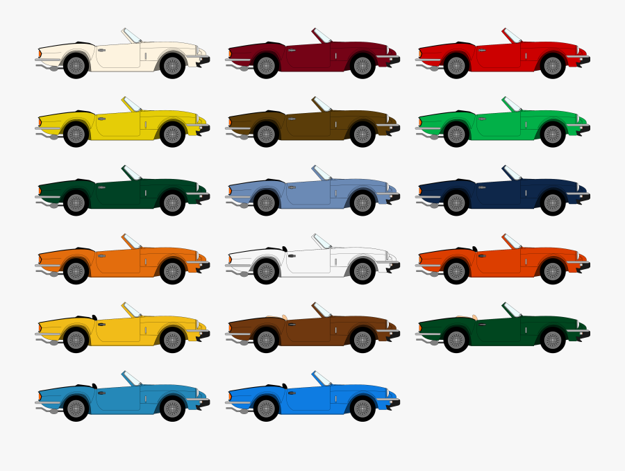 Triumph Spitfire Original Colours, Transparent Clipart