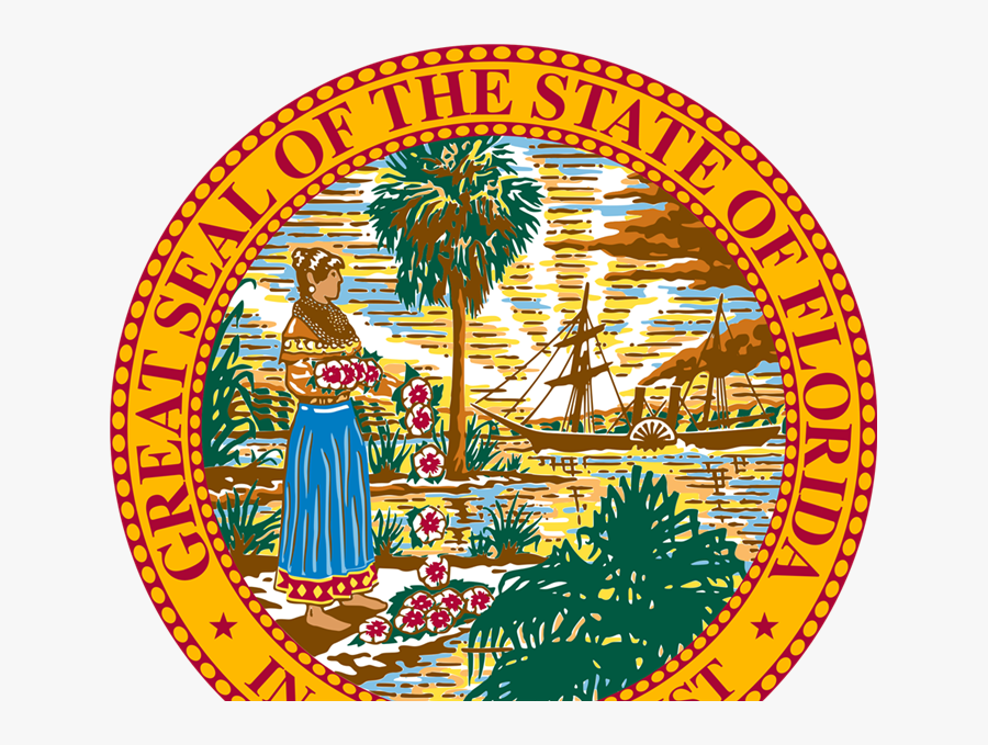Center Of Florida Flag, Transparent Clipart