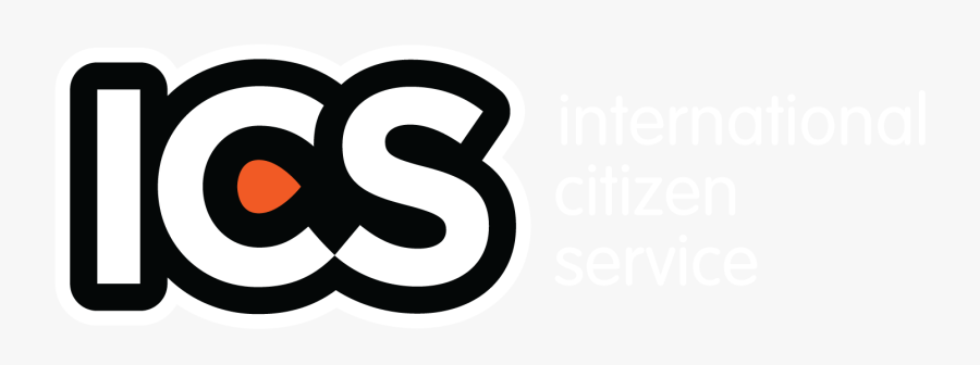 Ics Logo Whitetext Rgb Landscape - International Citizen Service, Transparent Clipart